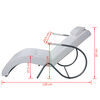 vidaXL Chaise longue avec oreiller Blanc Similicuir