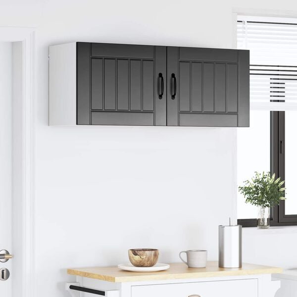 vidaXL Armoire de cuisine Lucca 2 pcs Noir 50 x 31 x 40 cm