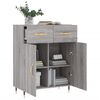 vidaXL Buffet sonoma gris 69,5x34x90 cm bois d'ing&eacute;nierie