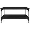 vidaXL Table basse Chêne noir 80 x 80 x 40 cm Bois d'ingénierie