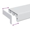 vidaXL Appui de fen&ecirc;tre Blanc 120 x 10 x 4,5 cm PVC