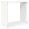 vidaXL &Eacute;tag&egrave;res cube murales 2 pcs Blanc et ch&ecirc;ne sonoma 30x15x30 cm