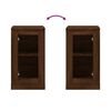 vidaXL Buffets 2 pcs chêne marron 37,5x35,5x67,5 cm bois d'ingénierie