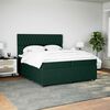 vidaXL Sommier &agrave; lattes de lit et matelas Vert fonc&eacute; 200x200cm Velours