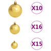 vidaXL Arbre de Noël artificiel pré-éclairé/boules argenté 210 cm PET