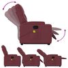 vidaXL Fauteuil inclinable de massage Rouge bordeaux Tissu