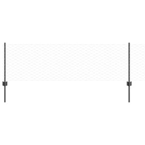 vidaXL Cl&ocirc;ture hexagonale avec poteau 50 x 0,6 m Gris Maille