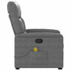 vidaXL Fauteuil inclinable de massage gris fonc&eacute; tissu microfibre