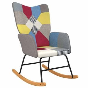 vidaXL Chaise &agrave; bascule Patchwork Tissu