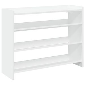 vidaXL &Eacute;tag&egrave;re &agrave; chaussures blanc 80x25x62 cm bois d'ing&eacute;nierie