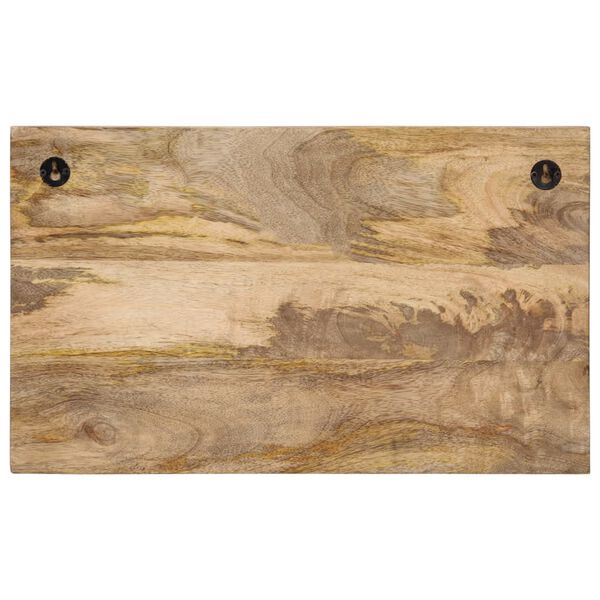 vidaXL Porte-manteaux muraux et 4 crochets 2 pcs bois manguier massif