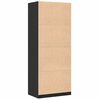 vidaXL Armoire Ch&ecirc;ne noir 80 x 50 x 200 cm Bois d'ing&eacute;nierie
