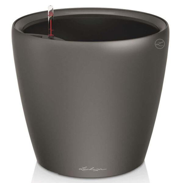 LECHUZA Jardini&egrave;re CLASSICO LS 43 ALL-IN-ONE charbon m&eacute;tallis&eacute; 16083