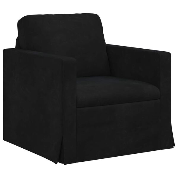vidaXL Canap&eacute; 2 pcs Noir 228 x 78 x 80 cm Velours