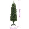 vidaXL Sapin de No&euml;l artificiel mince avec support vert 120 cm PVC