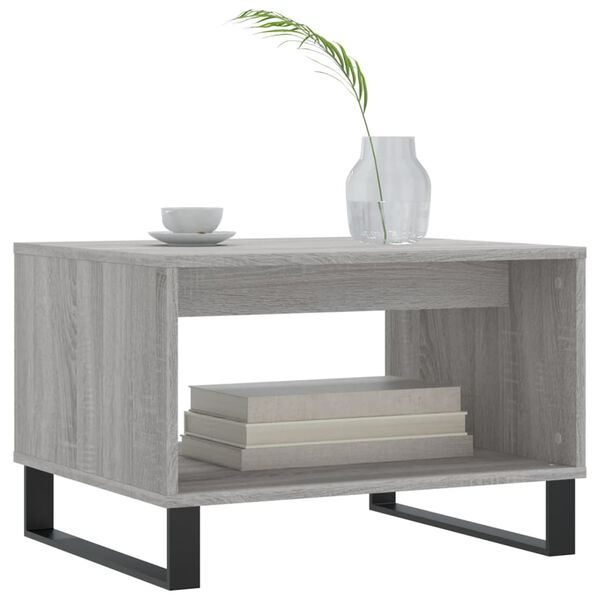 vidaXL Table basse sonoma gris 60x50x40 cm bois d'ingénierie