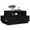 vidaXL Table basse Noir 80x55x40,5 cm Bois massif de pin