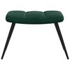 vidaXL Chaise de relaxation avec tabouret Vert fonc&eacute; Velours