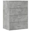 vidaXL Buffets 2 pcs gris béton 60x39x80 cm bois d'ingénierie