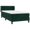 vidaXL Sommier &agrave; lattes de lit avec matelas Vert fonc&eacute; 90x200 cm