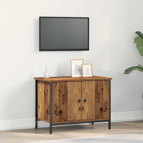 vidaXL Meuble TV Bois Ancien 60 x 35 x 45 cm Bois d'ing&eacute;nierie