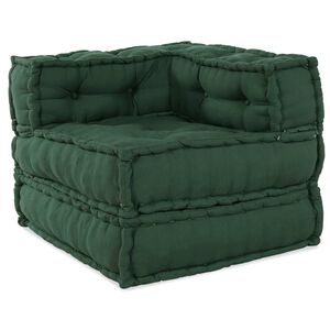 vidaXL Canap&eacute; modulaire vert 70x70x54 tissu