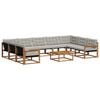 vidaXL Ensemble de canap&eacute;s d'ext&eacute;rieur 10 pc Gris Naturel et Clair
