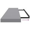 vidaXL &Eacute;tag&egrave;res murales flottantes 4 pcs gris 120x23,5x3,8 cm MDF
