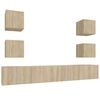 vidaXL Ensemble de meubles TV 6 pcs Ch&ecirc;ne sonoma Bois d'ing&eacute;nierie
