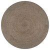 vidaXL Tapis fait &agrave; la main Jute Rond 150 cm Gris
