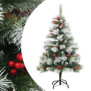 vidaXL Sapin de No&euml;l artificiel avec pommes de pin et baies 120 cm