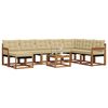 vidaXL Ensemble de canap&eacute;s d'ext&eacute;rieur 9 pcs Naturel et Beige