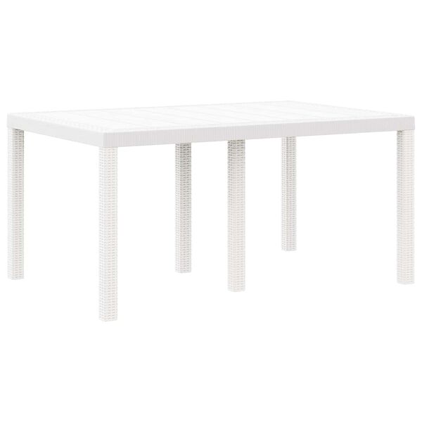 vidaXL Ensemble de salle à manger pour jardin 5 pcs Blanc Rattan Polt