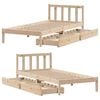 vidaXL Cadre de lit sans matelas 90x190 cm bois de pin massif