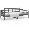 vidaXL Lit de jour sans matelas gris bois de pin massif 90x190 cm
