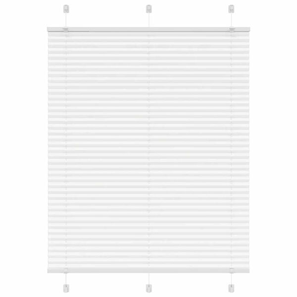 vidaXL Store pliss&eacute; blanc 110x100cm largeur du tissu 109,4cm polyester