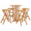 vidaXL Ensemble de bar pliable 5 pcs Bois de teck massif