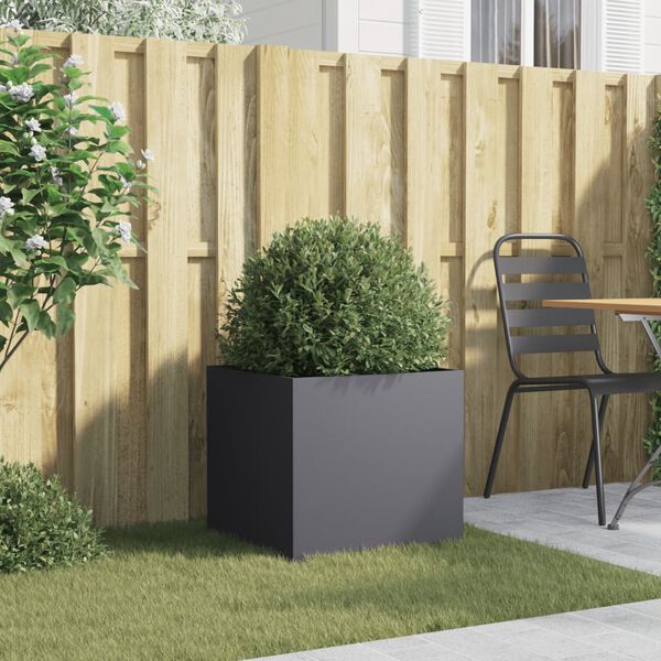 vidaXL Jardinière anthracite 49x47x46 cm acier