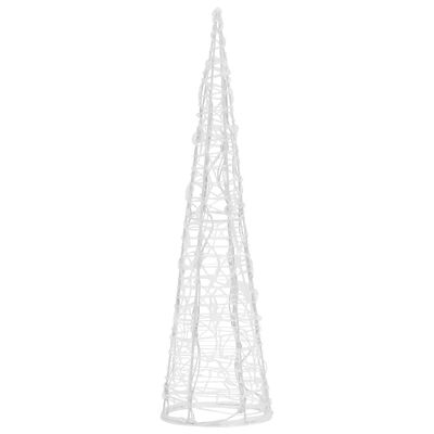 vidaXL Cône lumineux décoratif pyramide LED acrylique blanc chaud 60cm