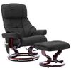 vidaXL Fauteuil de massage inclinable Gris Similicuir et bois courb&eacute;