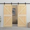 vidaXL Porte NARVIK Naturel 100 x 210 cm Bois de pin massif