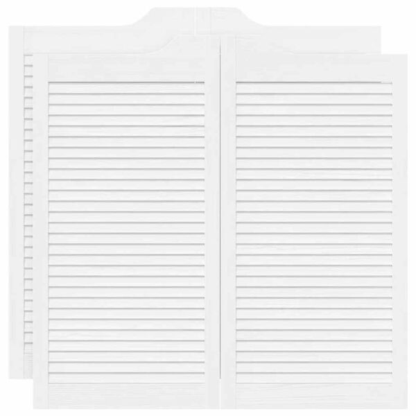 vidaXL Portes battantes &agrave; persiennes 2 paires blanc 100 x 100 cm