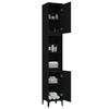 vidaXL Armoire de salle de bain noir 30x30x190 cm bois d'ingénierie