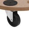 vidaXL Chariots sur roulettes 2 pcs rond bois d'ing&eacute;nierie