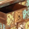 vidaXL Armoire &agrave; tiroir multicolore 70x35x70 cm bois de r&eacute;cup&eacute;ration