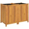 vidaXL Jardini&egrave;re avec doublure 100x50x75 cm bois massif d'acacia