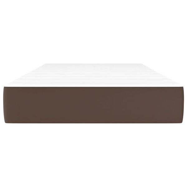 vidaXL Matelas de lit &agrave; ressorts ensach&eacute;s Marron 90x200x20 cm
