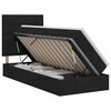 vidaXL Lit avec rangement et matelas Noir 90 x 190 cm tissu