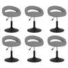 vidaXL Chaises pivotantes &agrave; manger lot de 6 gris velours