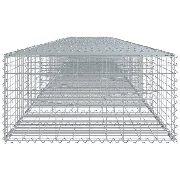 vidaXL Panier gabion avec couvercle 900x100x50 cm fer galvanisé